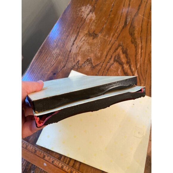 Set Of 3 Vintage Framed Oil Paintings With Rustic Landscape Themes In Ornate Red - Picture 7 of 7